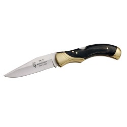 GL-10M Field Folding Knife, Black Pressed Wood (1.4116 Steel) – 21,5 cm – Muela Spain