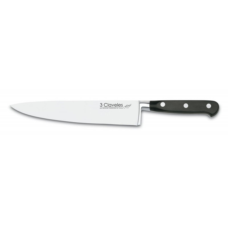 Forgé Chef’s Knife (20 cm / 7.87 in), POM Handle – Forged Stainless Steel – 3Claveles Spain – Front View