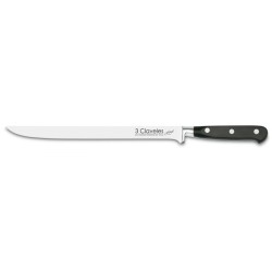 Forgé Ham Knife (25 cm / 9.84 in), POM Handle – Forged Stainless Steel – 3Claveles Spain - Front View