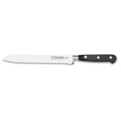 Forgé Bread Knife (20 cm / 7.87 in), POM Handle – Forged Stainless Steel – 3Claveles Spain – Front View