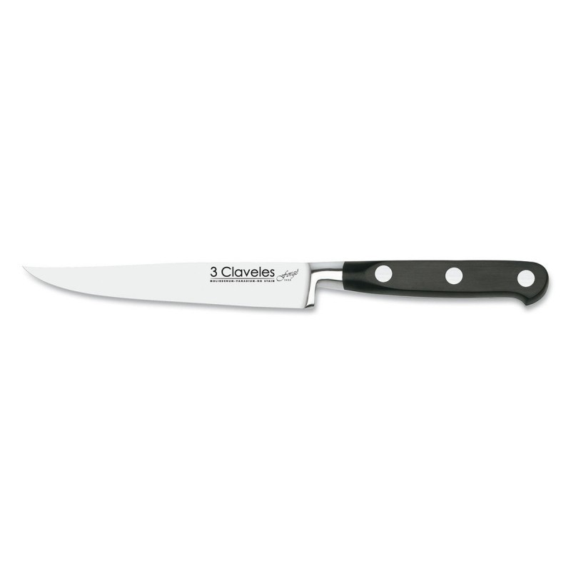 Forgé Steak Knife (12 cm / 4.7 in), POM Handle – Forged Stainless Steel – 3Claveles Spain – Front View