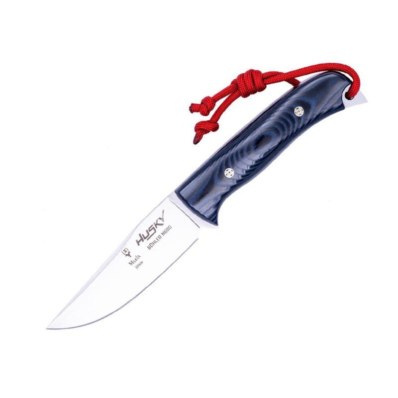 HUSKY 10MB Knife (8.27 in), Micarta Handle (Böhler N690 Steel) – Muela Spain – Front View