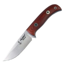 HUSKY 11RM Knife (8.86 in), Micarta Handle (Sandvik 14C-28N Steel) – Muela Spain – Front View