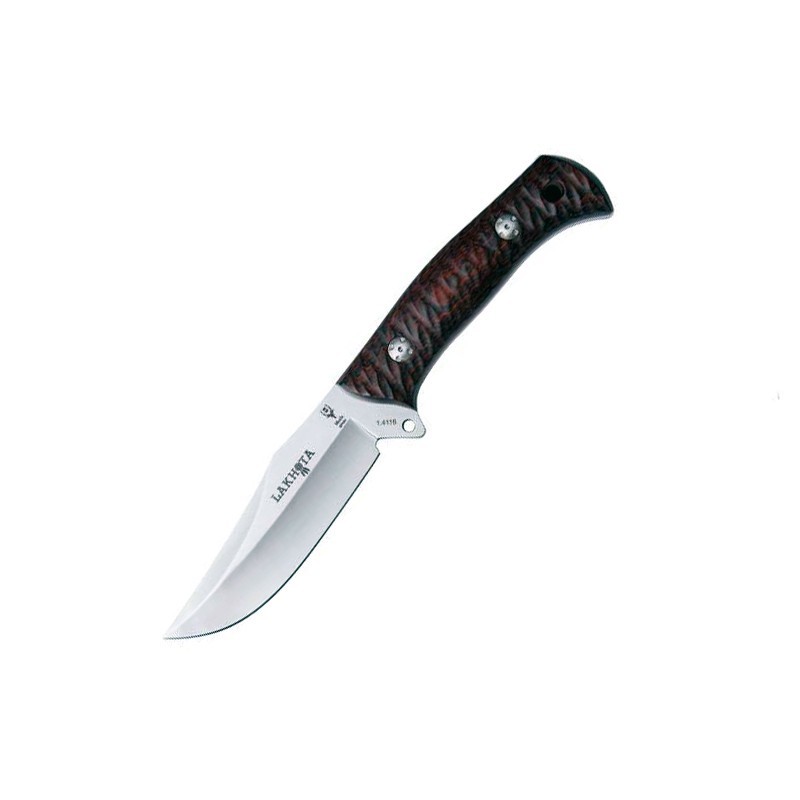 LAKHOTA 12R Knife (9.84 in), Pressed Coralwood (Mo-V (1.4116) -Molybdenum Vanadium) – Muela Spain - Front View