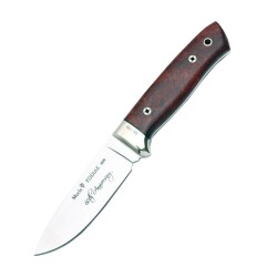 KODIAK 10TH Limited Edition Knife (7.87 in), red American maple root wood Handle (Böhler N690 Steel) – Muela Spain – Front View
