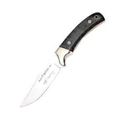 SETTER 11TH Limited Edition Knife (8.46 in), red American maple root wood Handle (Böhler N690 Steel) – Muela Spain – Front View