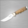 SAFARI Knife (9.84 in), Olive Wood Handle and Brass bolster (AN-58 steel) – Nieto Spain - Front View