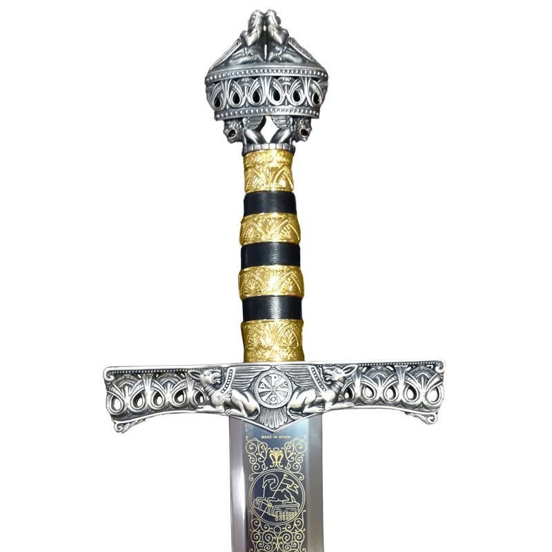 Barbarossa sword, silver (stainless steel) Marto Toledo - hilt detail