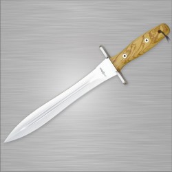 HERCULES Knife (15.75 in), Olive Wood Handle and AN-58 bolster (AN-58 steel) – Nieto Spain - Front View