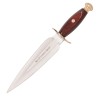 CARIBU Knife (12.99 in), Brass and Pressed Coral Wood Handle (Molybdenum Vanadium) – Muela Spain – Front View