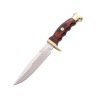RANGER-14R Knife (10.63 in), Brass and Pressed Coral Wood Handle (Molybdenum Vanadium) – Muela Spain – Front View