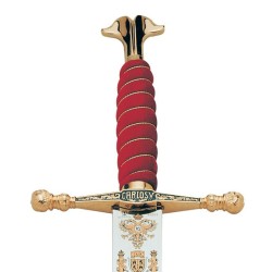 Charles V Sword, gold (stainless steel) Marto Toledo - hilt detail