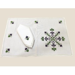 Embroidered Placemat-crests-green-lagartera-toledo_collage