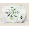 Embroidered Placemat-crests-light green-lagartera-toledo_napkin
