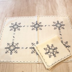 Embroidered Placemat-suns-grey-lagartera-toledo_collage