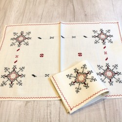 Embroidered Placemat-suns-red-lagartera-toledo_collage