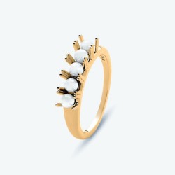 Anillo Perla Essence - plata baño oro 18k - perla blanca redonda 3 mm (Majorica)