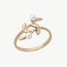 Anillo Perla Juliette - plata baño oro 18k - perla blanca redonda 5 mm (Majorica)