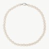 Collar Perla Agora - plata rodiada - perla blanca barroca 8 mm y 45 cm largo (Majorica)