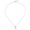 Exquisite Pearl Necklace – rhodium-plated silver – round white 10 mm pearl, 42 cm length with cubic zirconia (Majorica)