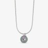 Nuada Pearl Necklace – rhodium-plated silver – round grey 10 mm pearl, 42 cm length (Majorica)