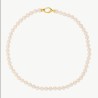 Lyra Pearl Necklace – 18k gold-plated silver – round white 7 mm pearl, 45 cm length (Majorica)