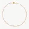 Lyra Pearl Necklace – 18k gold-plated silver – round white 7 mm pearl, 50 cm length (Majorica)