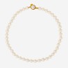 Collar Perla Lyra - plata baño oro 18k - perla blanca redonda 8 mm y 40 cm largo, cierre perla (Majorica)