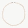 Collar Perla Lyra - plata rodiada - perla blanca redonda 8 mm y 45 cm largo (Majorica)