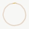 Collar Perla Lyra - plata baño oro 18k - perla blanca redonda 10 mm y 50 cm largo (Majorica)