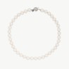 Collar Perla Esfera - plata rodiada - perla blanca redonda 12 mm y 50 cm largo (Majorica)