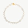 Lyra Pearl Necklace – 18k gold-plated silver – round white 14 mm pearl, 45 cm length (Majorica)