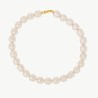 Lyra Pearl Necklace – 18k gold-plated silver – baroque white 14 mm pearl, 42 cm length (Majorica)