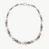Collar Perla Degradé - plata rodiada - perla multicolor redonda 6-12 mm y 45 cm largo (Majorica)