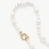 Wild Pearl Necklace – 18k gold-plated silver – wilds white 4-12 mm pearl, 40 cm length (Majorica)