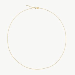 Collar Charm - plata baño oro 18k - 60 cm largo (Majorica)