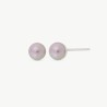 Lyra Pearl Earrings – rhodium-plated silver – round nuage 4 mm pearl (Majorica)