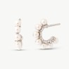 Ada Pearl Earrings – rhodium-plated silver – round white 3 mm pearl (Majorica)