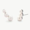 Petit Pearl Earrings – rhodium-plated silver – round white 4-6 mm pearl (Majorica)