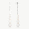 Petit Pearl Earrings – rhodium-plated silver – round white 4-7 mm pearl (Majorica)