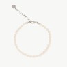Ballet Pearl Bracelet – rhodium-plated silver – round white 4 mm pearl (Majorica)