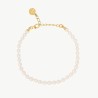 Ballet Pearl Bracelet – 18k gold-plated silver – round white 4 mm pearl (Majorica)