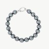 Pulsera Perla Lyra - plata rodiada - perla redonda gris 10 mm (Majorica)