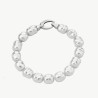 Agora Pearl Bracelet – rhodium-plated silver – baroque white 8 mm pearl (Majorica)