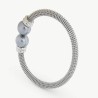 Tender Pearl Bracelet – stainless steel – round grey 12 mm pearl (Majorica)