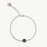 Nuada Pearl Bracelet – stainless steel – round black 8 mm pearl (Majorica)