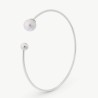 Aura Pearl Bracelet – stainless steel – round nuage 8 mm pearl (Majorica)