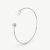 Pulsera Perla Aura - acero - perla redonda blanca 8 mm (Majorica)
