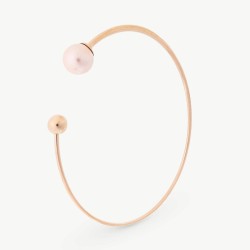 Aura Pearl Bracelet – rose-tone steel – round pink 8 mm pearl (Majorica)