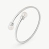 Galatea Pearl Bracelet – stainless steel – round white 9 mm pearl (Majorica)